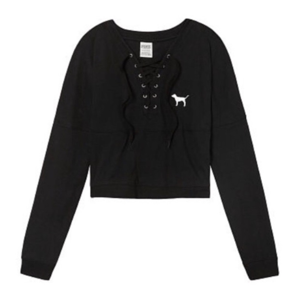 Love pink lace long sleeve